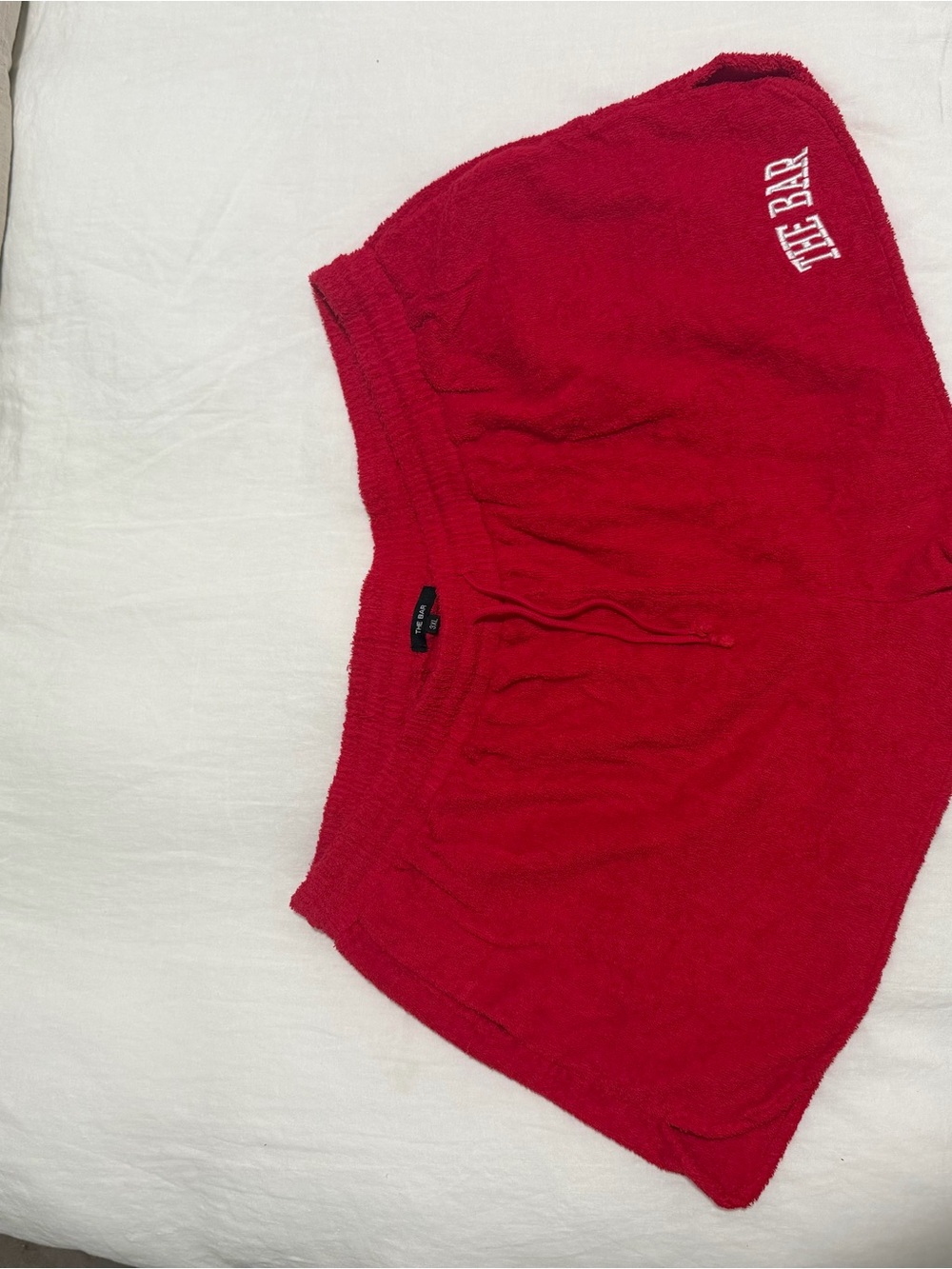 The Bar Women's Red Terry Athletic Lounge Shorts